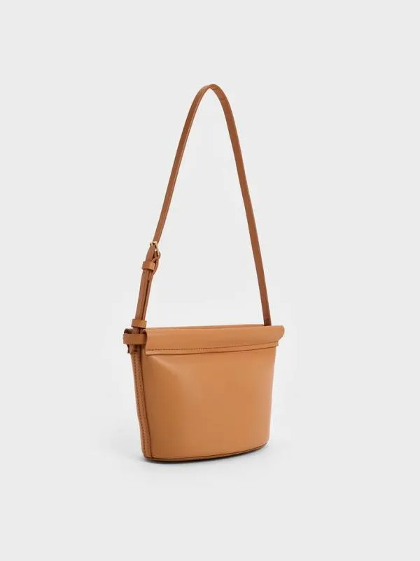 Women Ellis Bucket Bag 8211 Toffee CHARLES and KEITH Crossbody Bags