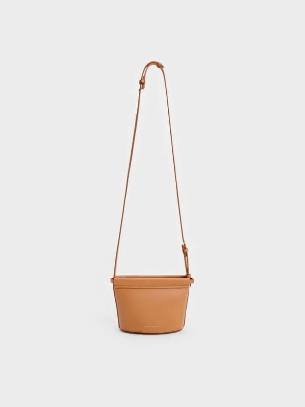 Women Ellis Bucket Bag 8211 Toffee CHARLES and KEITH Crossbody Bags