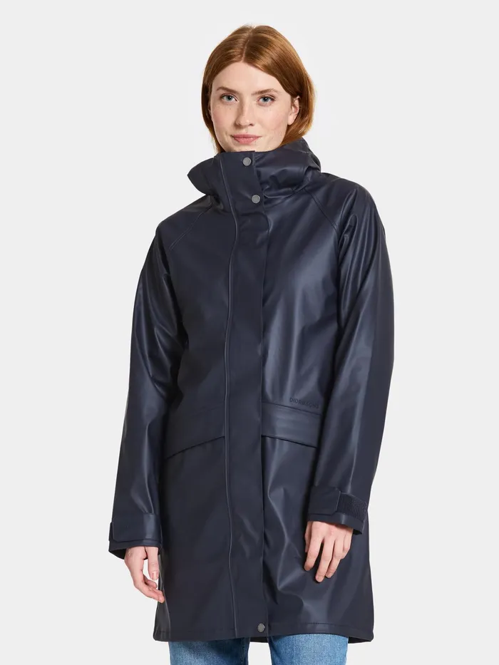 Women Elly Parka Galon Dark Night Blue Didriksons Autumn Jackets