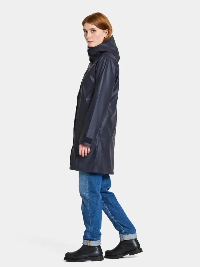 Women Elly Parka Galon Dark Night Blue Didriksons Autumn Jackets