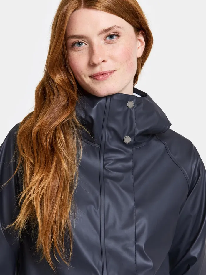 Women Elly Parka Galon Dark Night Blue Didriksons Autumn Jackets