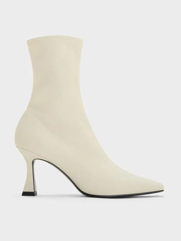 Women Elongated SquareToe Ankle Boots 8211 Chalk CHARLES and KEITH Boots