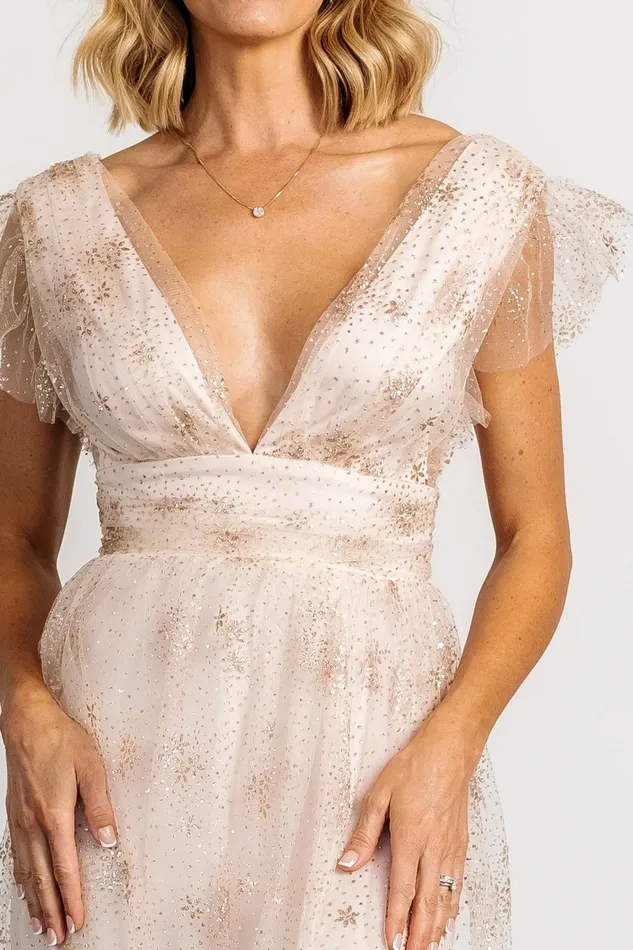 Women Embellished Sequin Baltic Born Adalyn Shimmer Maxi Dress Blush Gold Women Embellished Sequin Baltic Born Adalyn Shimmer Maxi Dress Blush Gold