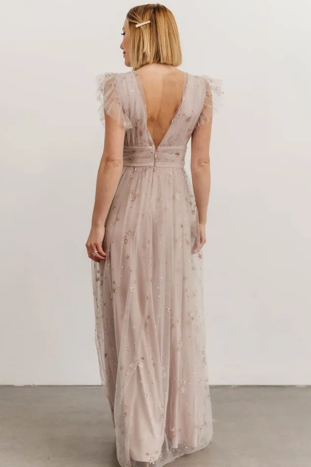 Women Embellished Sequin Baltic Born Nova Shimmer Maxi Dress Dusty Lilac Women Embellished Sequin Baltic Born Nova Shimmer Maxi Dress Dusty Lilac