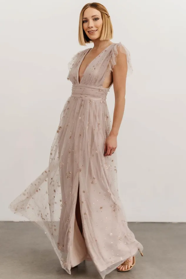 Women Embellished Sequin Baltic Born Nova Shimmer Maxi Dress Dusty Lilac Women Embellished Sequin Baltic Born Nova Shimmer Maxi Dress Dusty Lilac