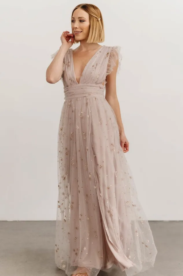 Women Embellished Sequin Baltic Born Nova Shimmer Maxi Dress Dusty Lilac Women Embellished Sequin Baltic Born Nova Shimmer Maxi Dress Dusty Lilac