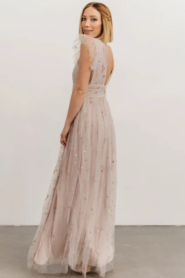 Women Embellished Sequin Baltic Born Nova Shimmer Maxi Dress Dusty Lilac Women Embellished Sequin Baltic Born Nova Shimmer Maxi Dress Dusty Lilac