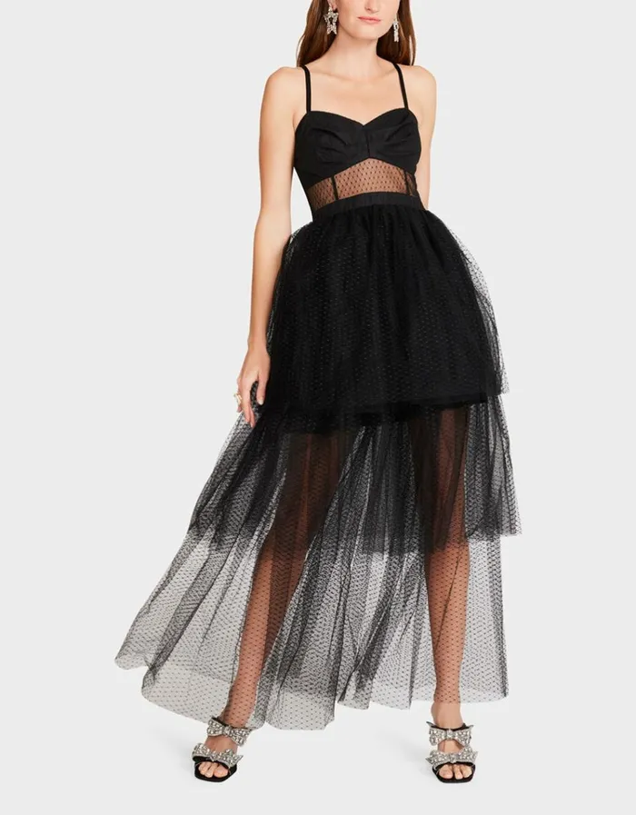 Women EMILY TULLE DRESS BLACK Betsey Johnson