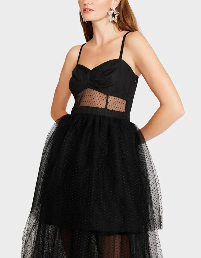 Women EMILY TULLE DRESS BLACK Betsey Johnson