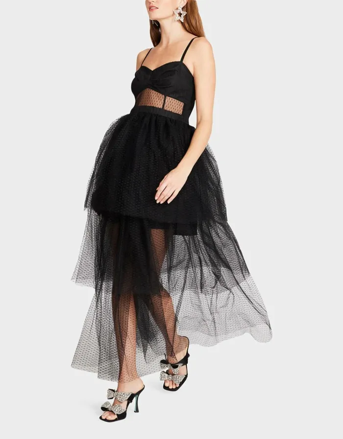 Women EMILY TULLE DRESS BLACK Betsey Johnson