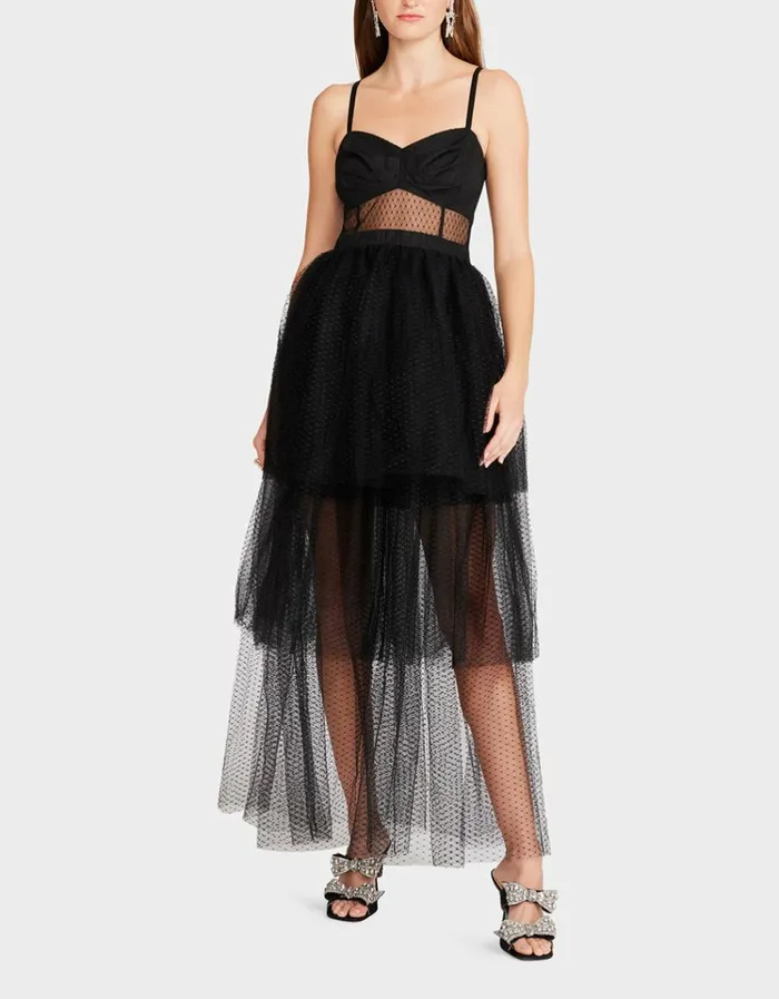 Women EMILY TULLE DRESS BLACK Betsey Johnson