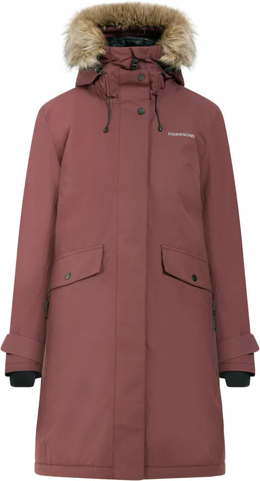 Women Erika Parka Old Rust Didriksons Autumn Jackets