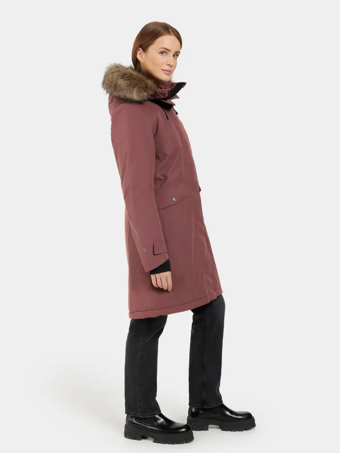 Women Erika Parka Old Rust Didriksons Autumn Jackets