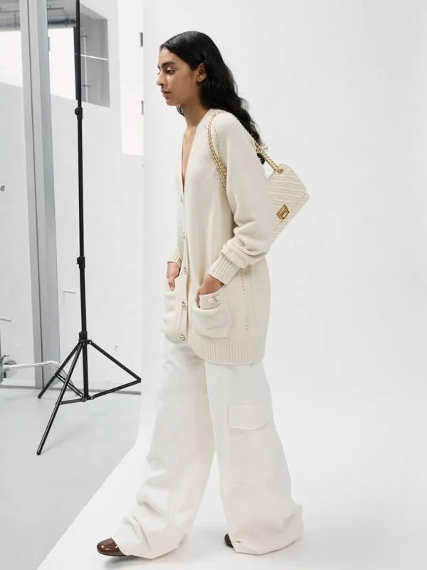 Women Everline Woven BraidedStrap Shoulder Bag 8211 White CHARLES and KEITH Shoulder Bags