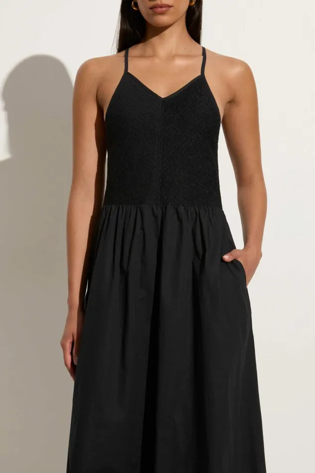 Women Faithfull The Brand Dresses Camera Midi Dress Black 8211 Faithfull The Brand