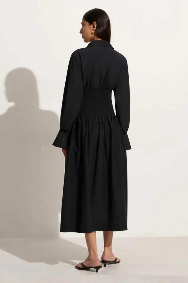 Women Faithfull The Brand Dresses Cervo Midi Dress Black 8211 Faithfull The Brand