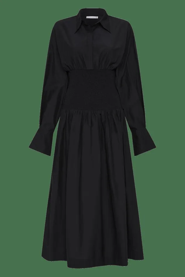 Women Faithfull The Brand Dresses Cervo Midi Dress Black 8211 Faithfull The Brand