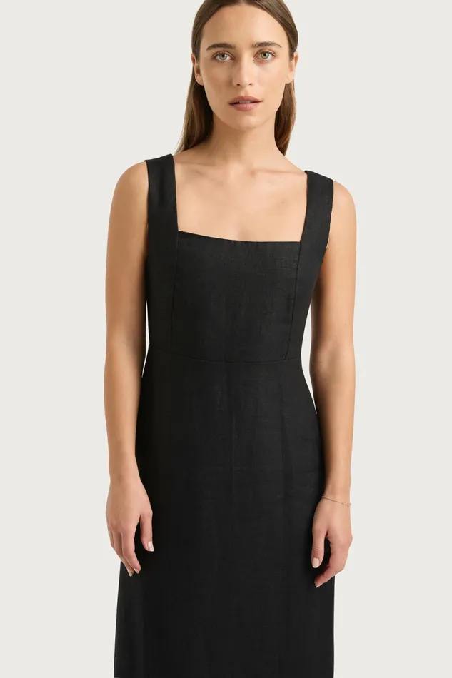 Women Faithfull The Brand Dresses Lais Midi Dress Black