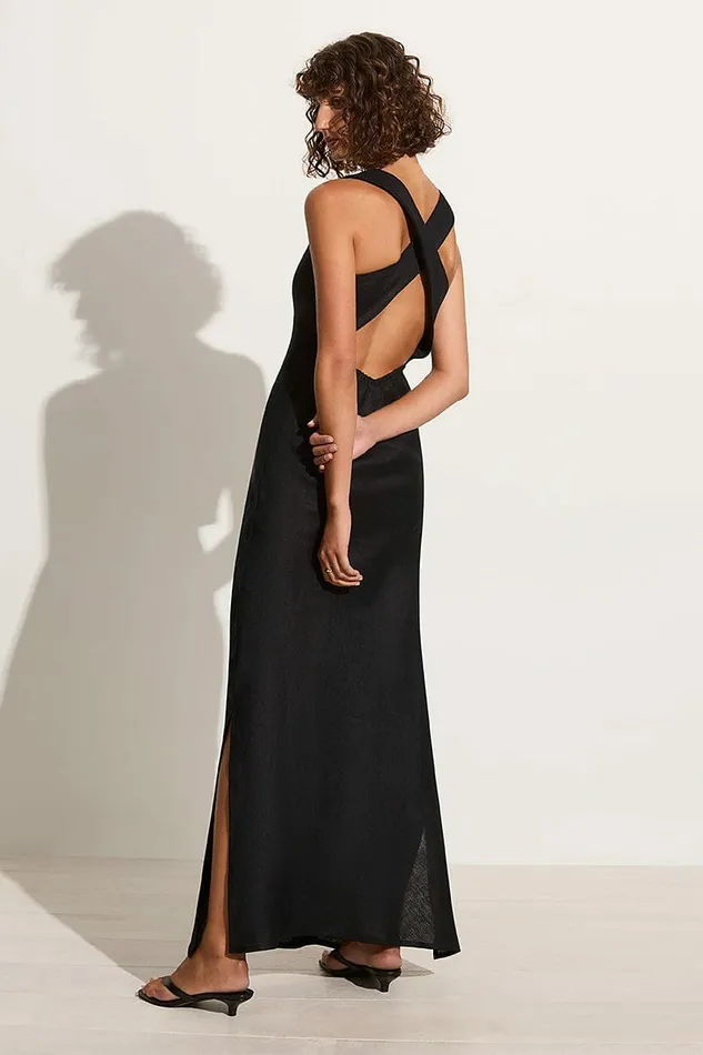 Women Faithfull The Brand Dresses Lobo Maxi Dress Black 8211 Faithfull The Brand