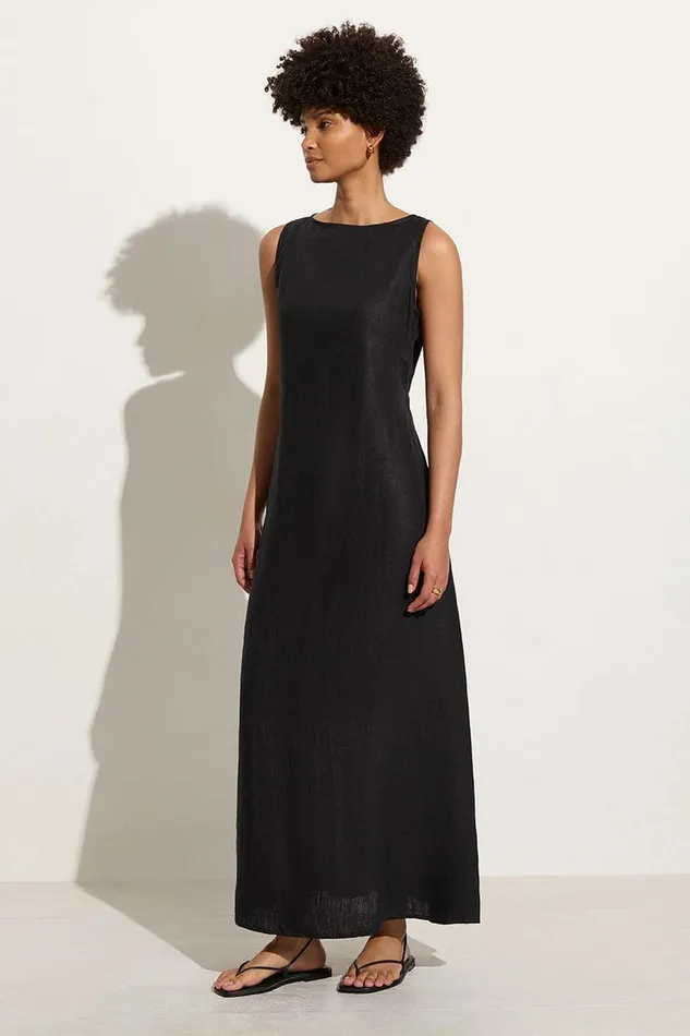 Women Faithfull The Brand Dresses Nahna Maxi Dress Black 8211 Faithfull The Brand
