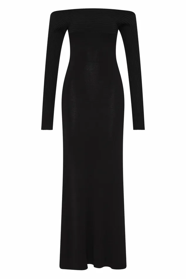 Women Faithfull The Brand Maxi Dresses Selene Knit Maxi Dress Black