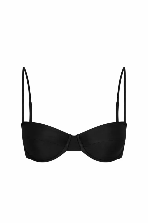 Women Faithfull The Brand Swim Farrah Bikini Top Black