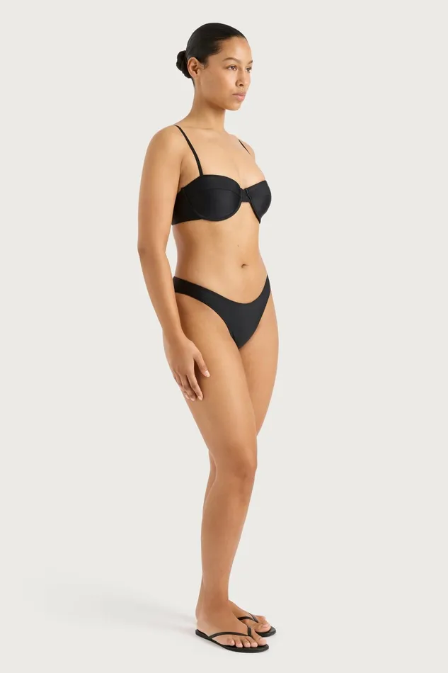 Women Faithfull The Brand Swim Farrah Bikini Top Black