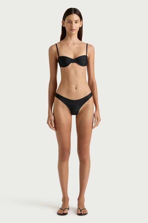 Women Faithfull The Brand Swim Farrah Bikini Top Black