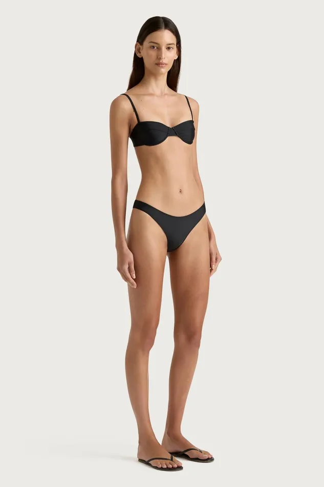 Women Faithfull The Brand Swim Farrah Bikini Top Black
