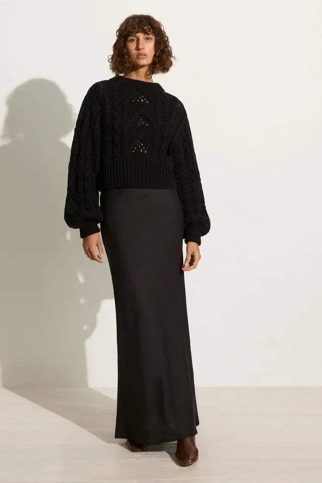 Women Faithfull The Brand Tops Alanna Knit Jumper Black 8211 Faithfull The Brand