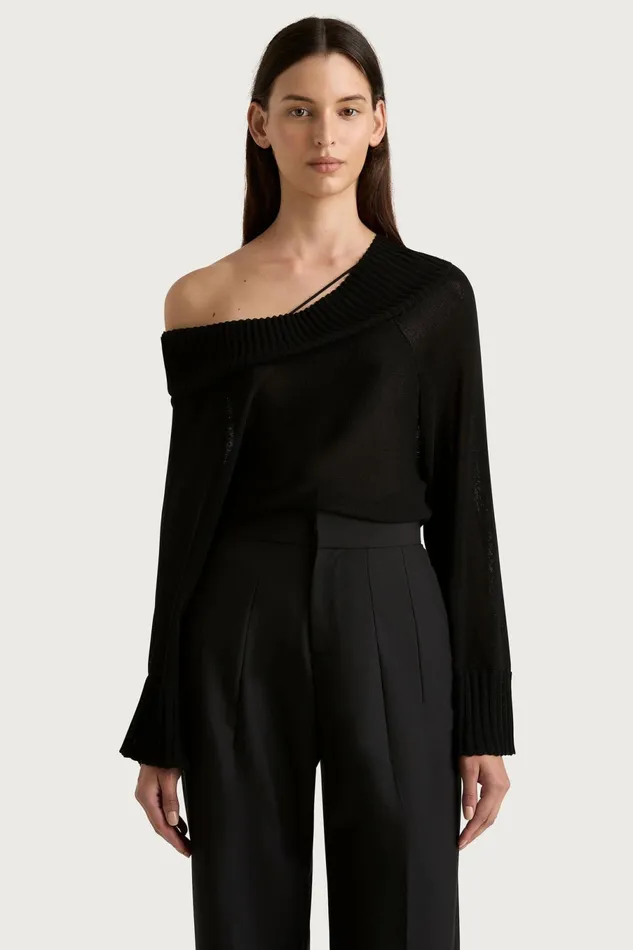 Women Faithfull The Brand Tops Cecilie Knit Top Black