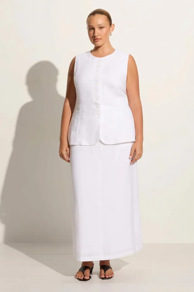 Women Faithfull The Brand Tops Domenico Vest White 8211 Faithfull The Brand