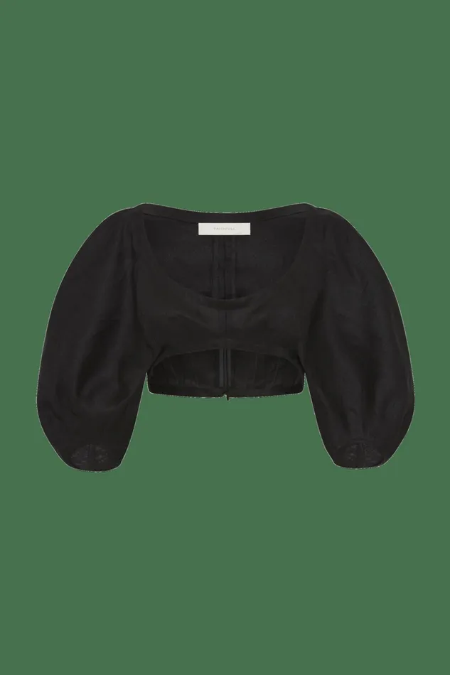 Women Faithfull The Brand Tops Soleil Top Black