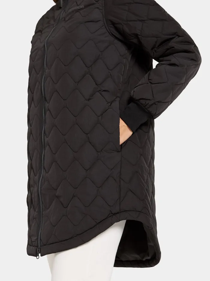 Women Gabbi Parka Black Didriksons Spring Jackets