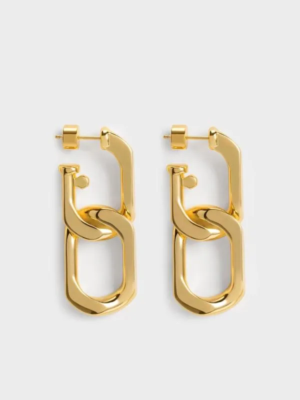 Women Gabine ChainLink Drop Earrings 8211 Gold CHARLES and KEITH Earrings