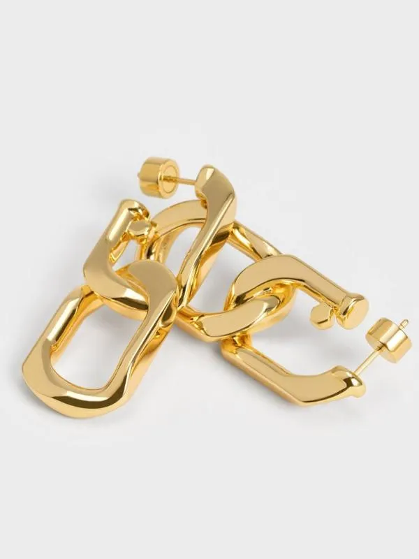 Women Gabine ChainLink Drop Earrings 8211 Gold CHARLES and KEITH Earrings Women Gabine ChainLink Drop Earrings 8211 Gold CHARLES and KEITH Earrings