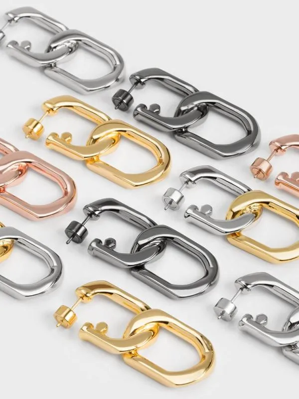 Women Gabine ChainLink Drop Earrings 8211 Gold CHARLES and KEITH Earrings Women Gabine ChainLink Drop Earrings 8211 Gold CHARLES and KEITH Earrings