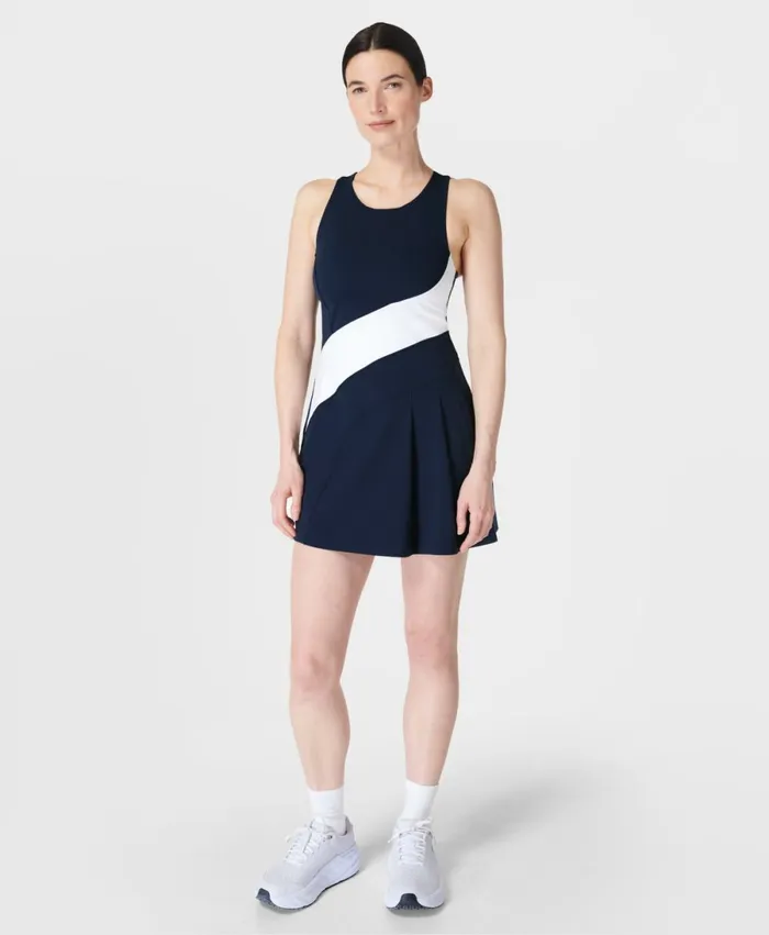 Women Grand Slam Tennis Dress Navy Blue Sweaty Betty Dresses and Jumpsuits