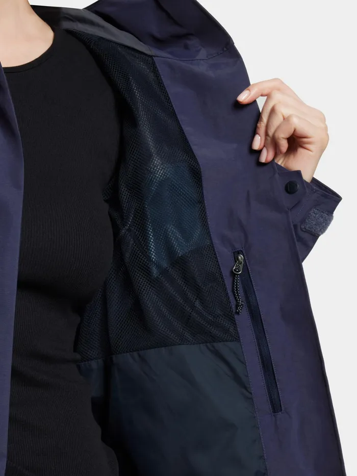 Women Grit Jacket Blue Arcad Didriksons Shell Jackets