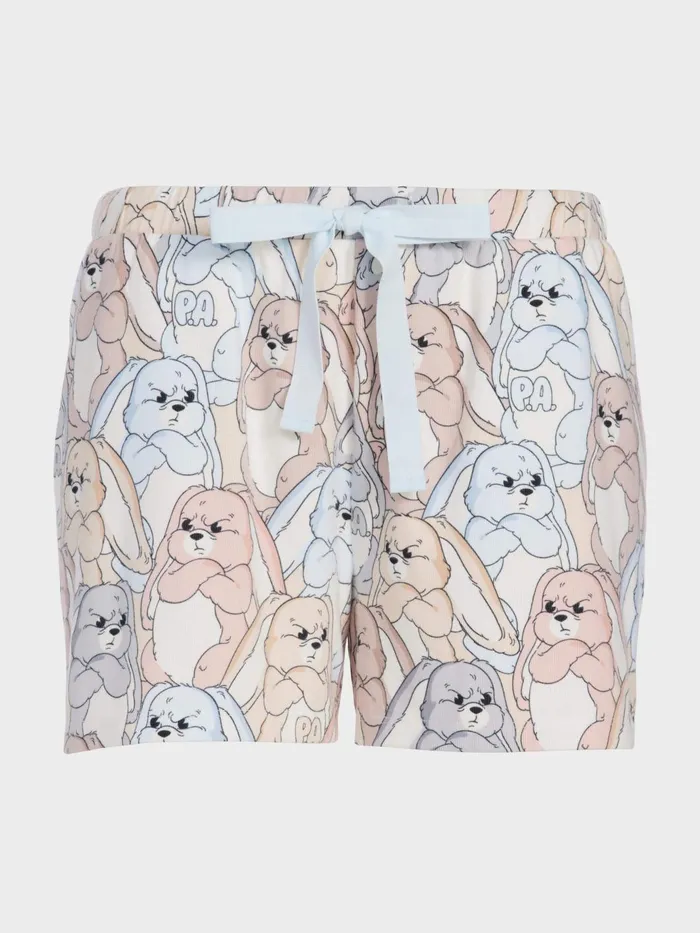 Women Grumpy Bunny Plush Mid Short Multi Peter Alexander Shorts