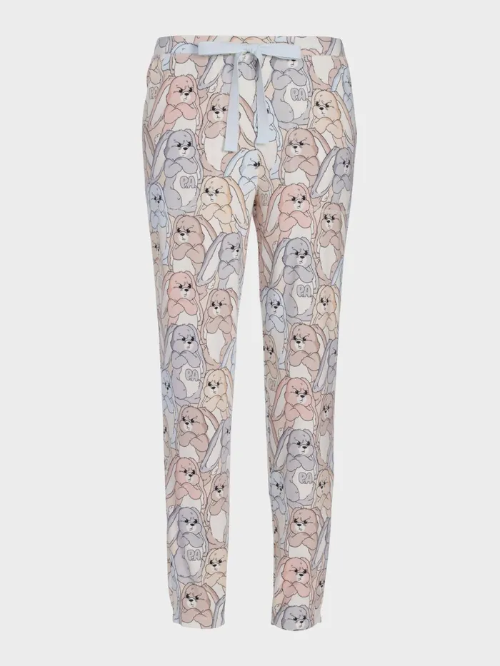 Women Grumpy Bunny Tapered Leg Plush Pj Pant Multi Peter Alexander Pants