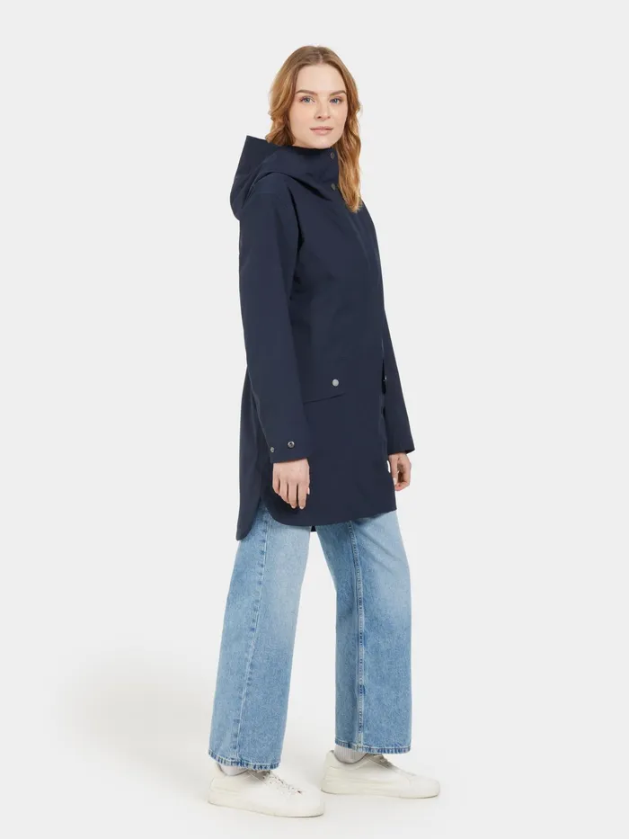 Women Gwen Parka Dark Night Blue Didriksons Spring Jackets