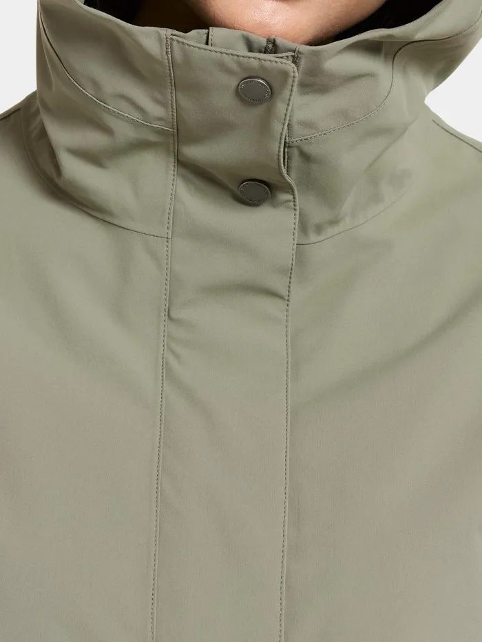 Women Gwen Parka Mistel Green Didriksons Spring Jackets