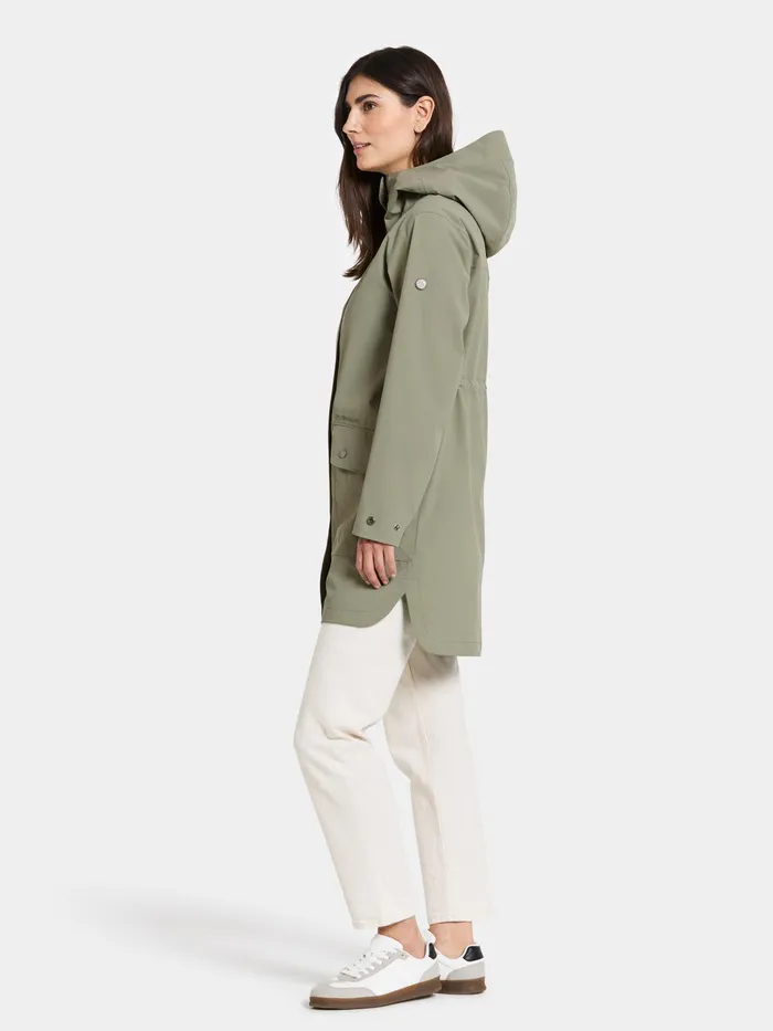 Women Gwen Parka Mistel Green Didriksons Spring Jackets