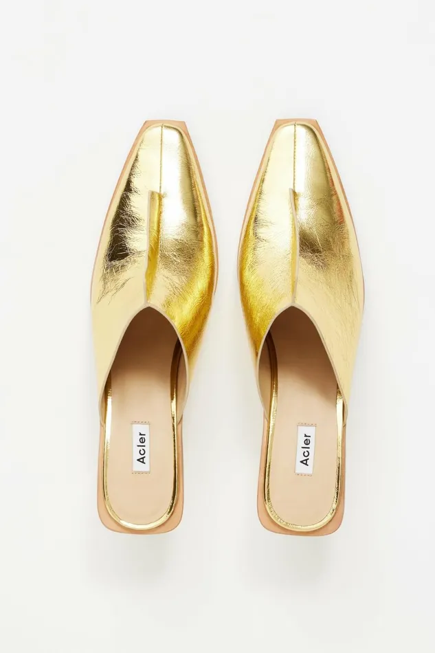 Women HALWILL MULE Gold Acler Shoes