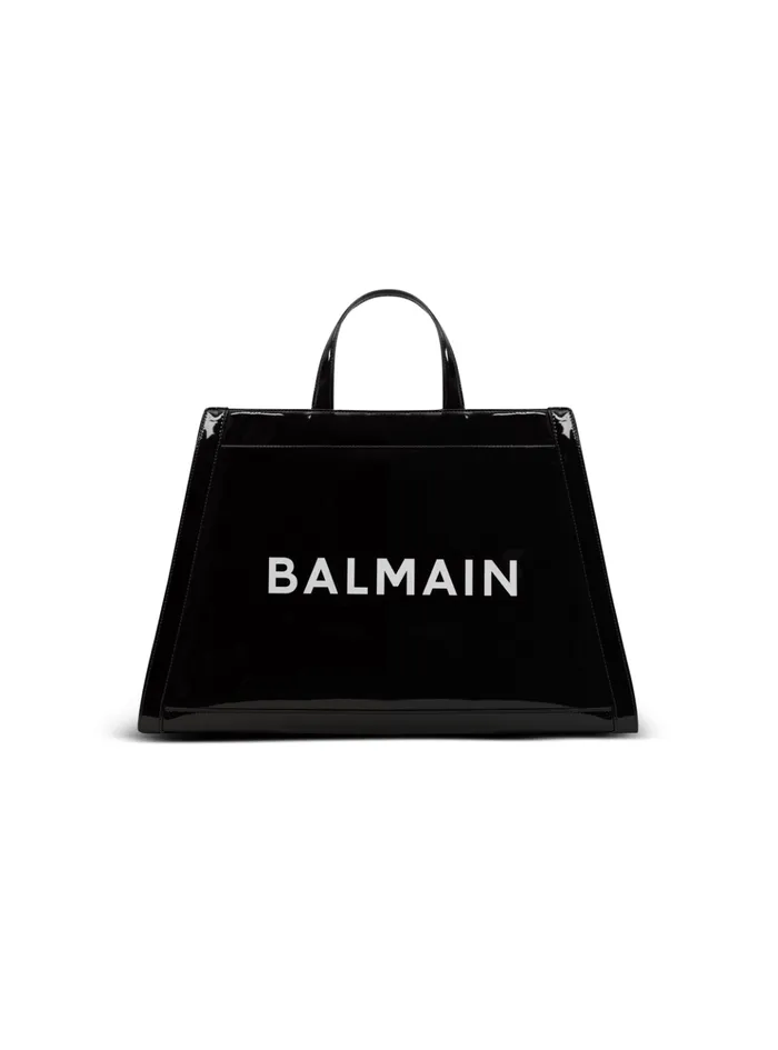 Women Handbags Balmain Olivier039s Cabas In Vinyl Black