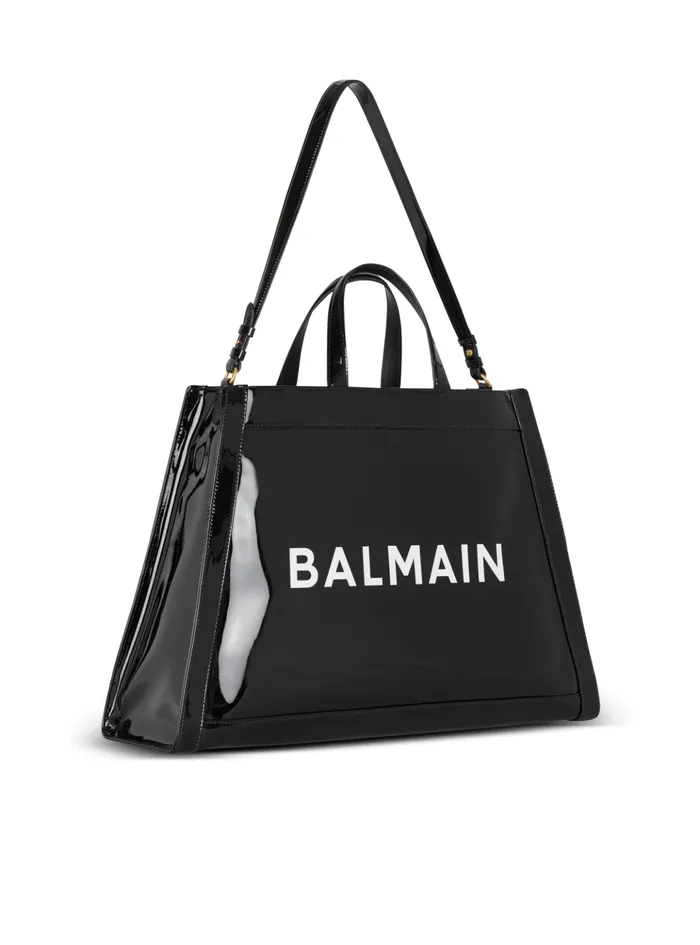 Women Handbags Balmain Olivier039s Cabas In Vinyl Black