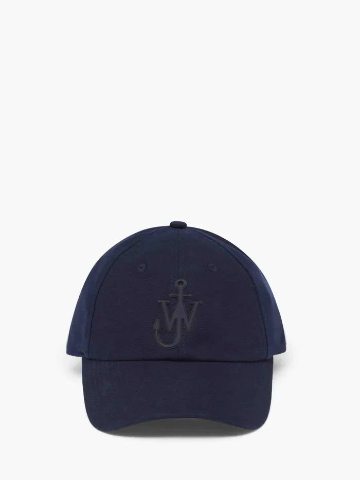 Women HATS JW Anderson DENIM BASEBALL CAP WITH ANCHOR LOGO Blue