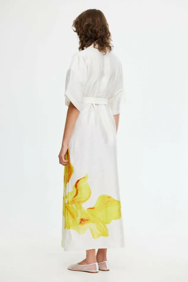 Women HAWKESBURY MIDI DRESS Ivory Calla Lily Acler Midi Dresses