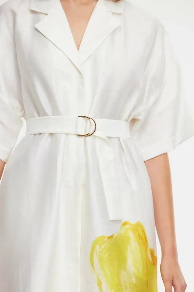 Women HAWKESBURY MIDI DRESS Ivory Calla Lily Acler Midi Dresses